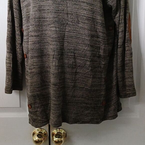 Perch by Blu Pepper Elbow Patch Sweater Sz 2XL Lightweight NWOT - Picture 2 of 6